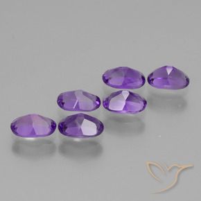 Gemme di Ametista Viola medio naturale da 2.57 ct, Ovale, VVS-VS
