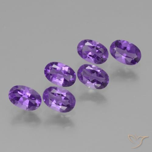 Gemme di Ametista Viola medio naturale da 2.50 ct, Ovale, VVS-VS