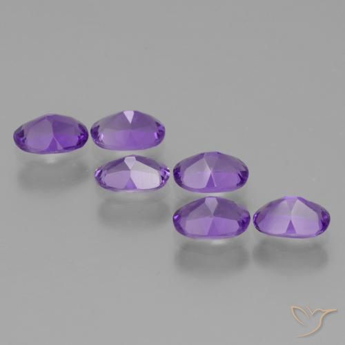 Gemme di Ametista Viola medio naturale da 2.50 ct, Ovale, VVS-VS