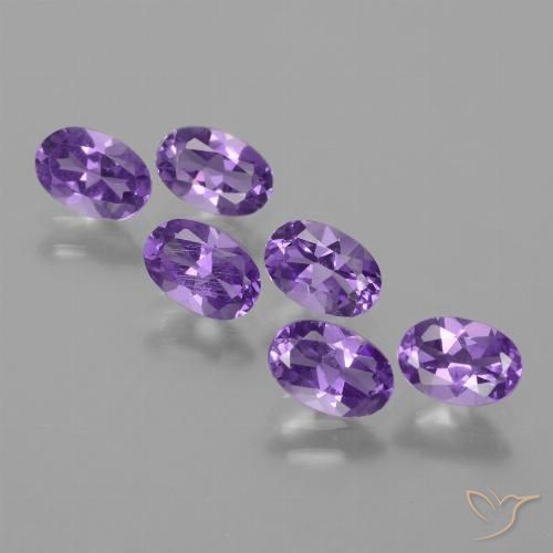 2.41ctw Naturale Viola medio Ametista, Ovale, VVS-VS