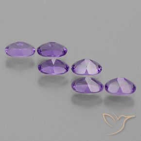 Gemme di Ametista Viola medio naturale da 2.41 ct, Ovale, VVS-VS