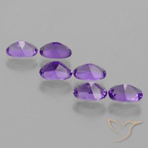Gemme di Ametista Viola medio naturale da 2.55 ct, Ovale, VVS-VS