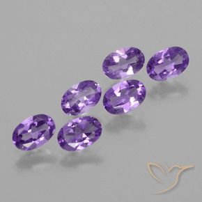 Gemme di Ametista Viola medio naturale da 2.39 ct, Ovale, VVS-VS