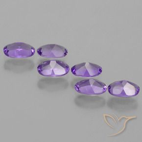 Gemme di Ametista Viola medio naturale da 2.39 ct, Ovale, VVS-VS