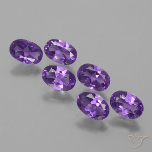2.46ctw Naturale Viola medio Ametista, Ovale, VVS-VS