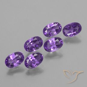 Gemme di Ametista Viola medio naturale da 2.46 ct, Ovale, VVS-VS
