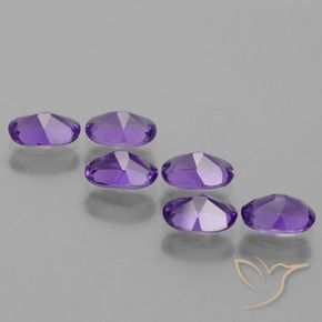 Gemme di Ametista Viola medio naturale da 2.46 ct, Ovale, VVS-VS