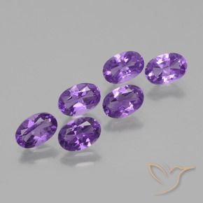 Gemme di Ametista Viola medio naturale da 2.42 ct, Taglio ovale, VVS-VS