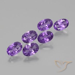Gemme di Ametista Viola Intenso naturale da 2.56 ct, Ovale, VVS-VS