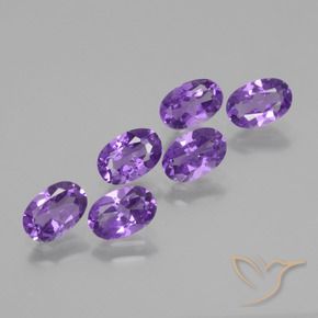 Gemme di Ametista Viola Intenso naturale da 2.52 ct, Ovale, VVS-VS
