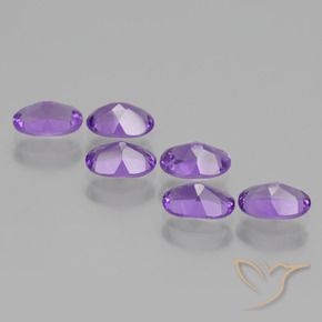 Gemme di Ametista Viola Intenso naturale da 2.52 ct, Ovale, VVS-VS