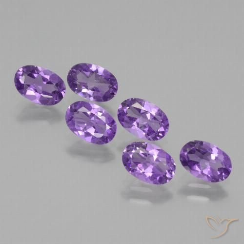 2.50ctw Naturale viola vivido Ametista, Ovale, VVS-VS