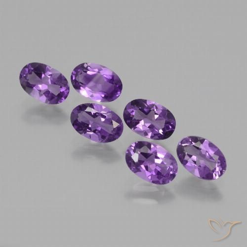 2.54ctw Naturale Viola medio Ametista, Ovale, VVS-VS