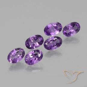 Gemme di Ametista Viola medio naturale da 2.54 ct, Ovale, VVS-VS