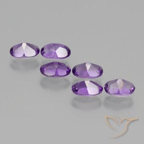 Gemme di Ametista Viola medio naturale da 2.54 ct, Ovale, VVS-VS