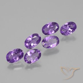 Gemme di Ametista Viola medio naturale da 2.48 ct, Ovale, VVS-VS