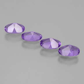 Gemme di ametista viola naturale da 1,60 ct, taglio ovale, VS