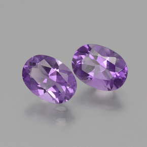 Gemme di Ametista Viola naturale da 1.33 ct, Taglio ovale, VVS-VS