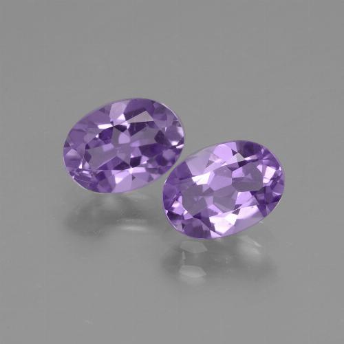 Gemme di ametista viola medio naturale da 1,45 ct, taglio ovale, VVS-VS