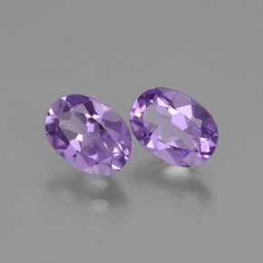 Gemme di ametista viola medio naturale da 1,45 ct, taglio ovale, VVS-VS