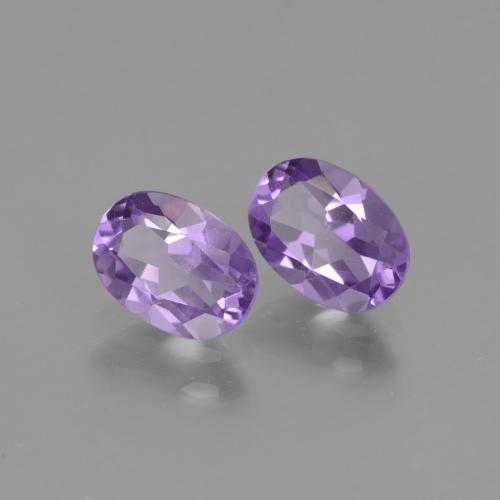 Gemme di ametista viola medio naturale da 1,42 ct, taglio ovale, VVS-VS