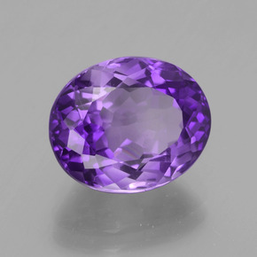 Ametista Viola naturale da 4.08 ct, Taglio ovale, VS-SI