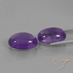 Gemme di Ametista Viola medio naturale da 12.74 ct, Ovale, Traslucido