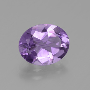 Ametista Viola naturale da 2.33 ct, Taglio ovale, VVS-VS
