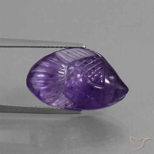 10.52ct Naturale Viola scuro Ametista, Taglio a fantasia, Trasparente