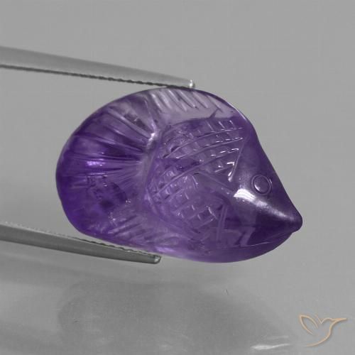 15.44ct Naturale Viola medio Ametista, Taglio a fantasia, Trasparente