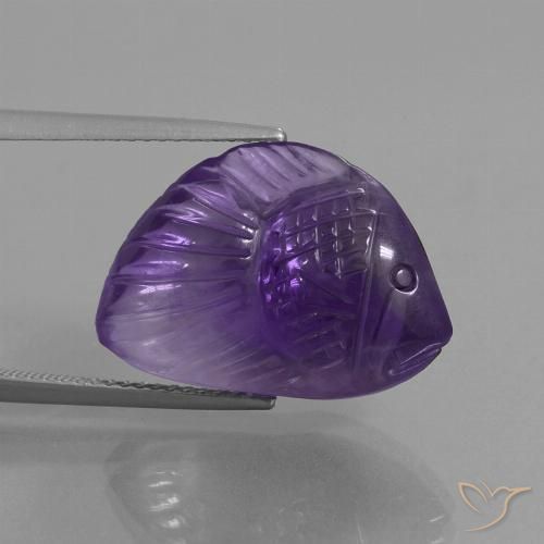 12.56ct Naturale Viola medio Ametista, Taglio a fantasia, Trasparente