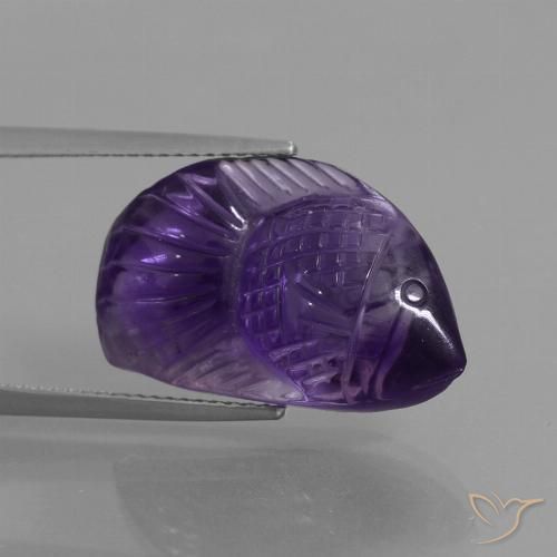 13.44ct Naturale Viola scuro Ametista, Taglio a fantasia, Trasparente