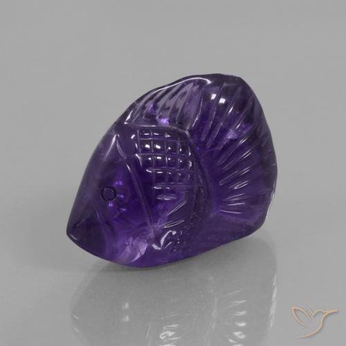 22.17ct Naturale Viola scuro Ametista, Taglio a fantasia, Trasparente