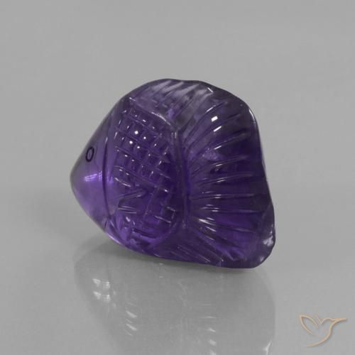 Ametista Viola scuro naturale da 22.17 ct, Taglio a fantasia, Trasparente