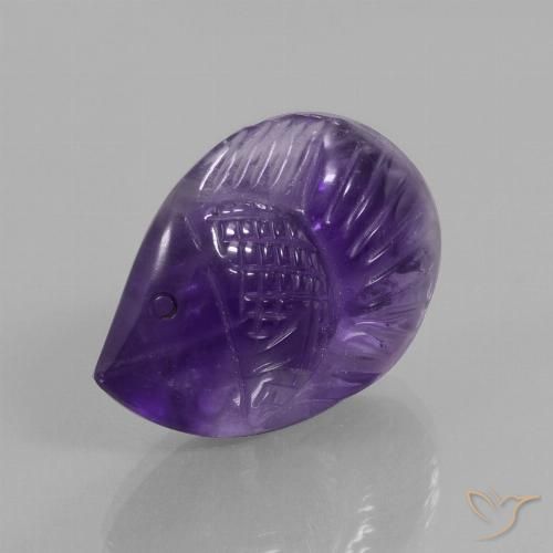 16.45ct Naturale Viola scuro Ametista, Taglio a fantasia, Trasparente