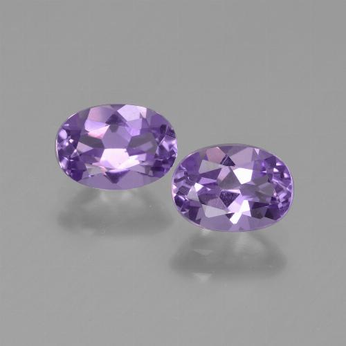 Gemme di Ametista Viola medio naturale da 1.43 ct, Taglio ovale, VVS-VS