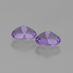 Gemme di Ametista Viola medio naturale da 1.43 ct, Taglio ovale, VVS-VS