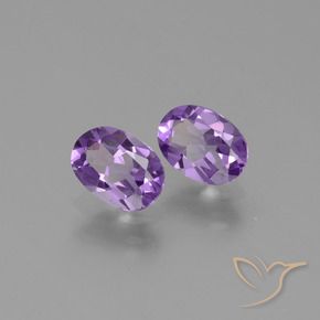 Gemme di Ametista Viola medio naturale da 1.36 ct, Ovale, VVS-VS