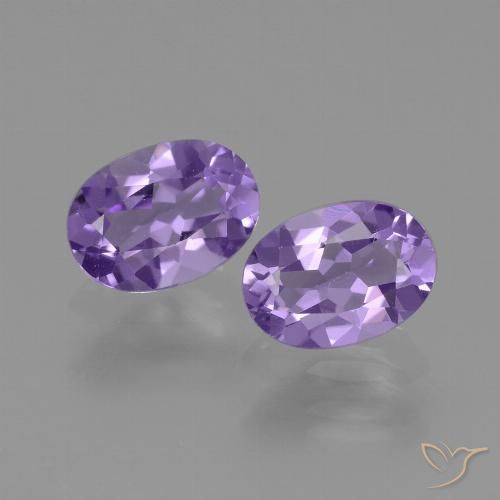 Ametista naturale viola medio da 1,43 ct, taglio ovale, VVS-VS