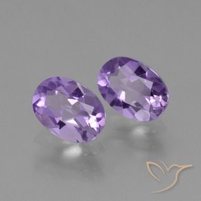Ametista naturale viola medio da 1,43 ct, taglio ovale, VVS-VS