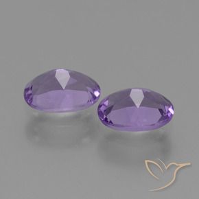 Ametista naturale viola medio da 1,43 ct, taglio ovale, VVS-VS