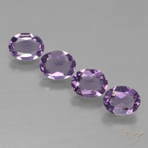 2.38ctw Naturale Viola violaceo medio-chiaro Ametista, Ovale, VS