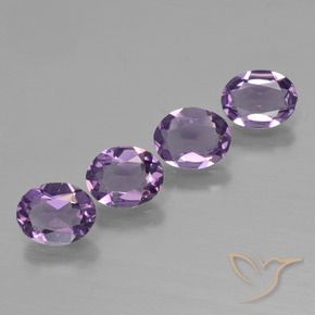 Gemme di Ametista Viola violaceo medio-chiaro naturale da 2.38 ct, Ovale, VS
