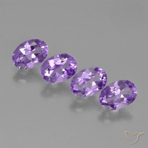 2.80ctw Naturale viola vivido Ametista, Ovale, VS