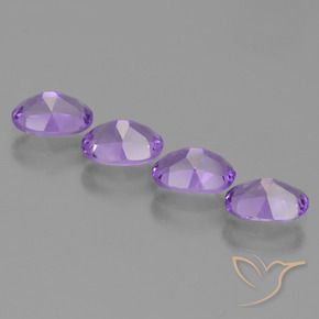 Gemme di Ametista viola vivido naturale da 2.80 ct, Ovale, VS