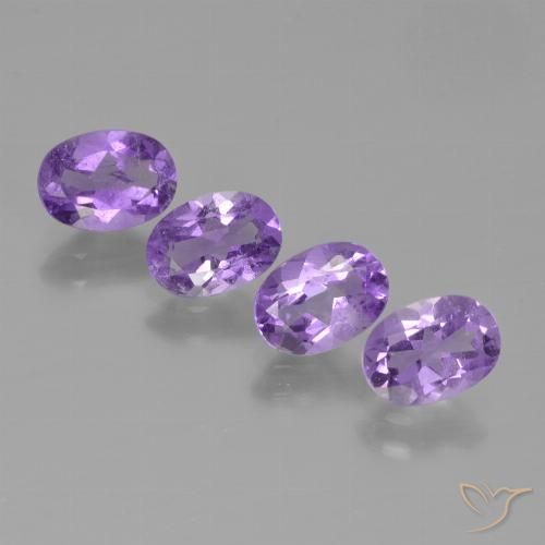 2.80ctw Naturale Viola medio Ametista, Ovale, VS