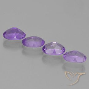 Gemme di Ametista Viola medio naturale da 2.80 ct, Ovale, VS