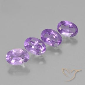 Gemme di Ametista Viola medio naturale da 3.00 ct, Ovale, VS