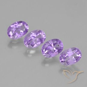 Gemme di Ametista Deep Iris Violetta naturale da 3.09 ct, Ovale, VVS-VS