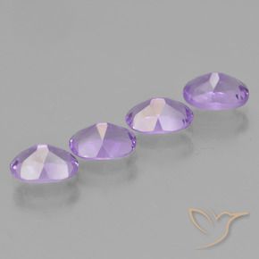 Gemme di Ametista Deep Iris Violetta naturale da 3.09 ct, Ovale, VVS-VS